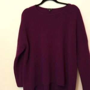 Eileen Fisher Merino Knit High-Low Tunic Sweater